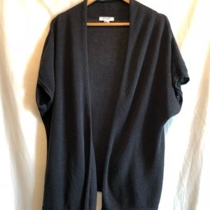 Black knit kimono style sweater.
